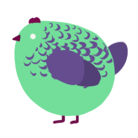 A spring and overcast chicken with a half-lace pattern
