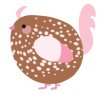 A brown and rose chicken with a speckle pattern