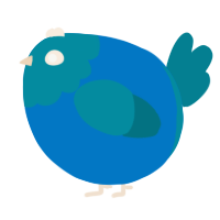 A sapphire and sea chicken with a head pattern