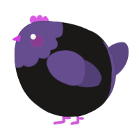 A sable and overcast chicken with a head pattern
