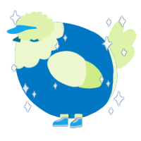 A sapphire and apple chicken with a head pattern