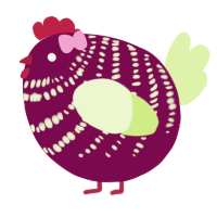 A wine and apple chicken with a bar pattern