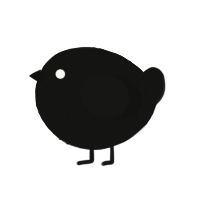 A black chicken with a lace pattern