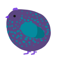 A overcast and sea chicken with a speckle pattern