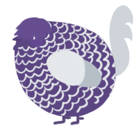 A overcast and mist chicken with a lace pattern