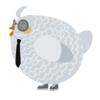 A mist chicken with a lace pattern
