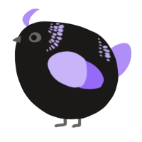 A sable and lilac chicken with a neck-band pattern