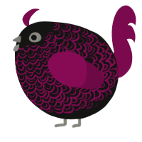A black and wine chicken with a double-lace pattern