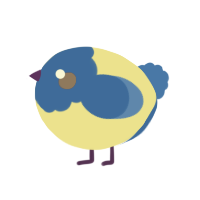 A navy and gold chicken with a head pattern