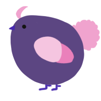 A overcast and pink chicken