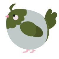 A silver and olive chicken with a head pattern