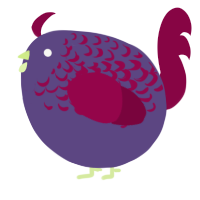A overcast and maroon chicken with a half-lace pattern