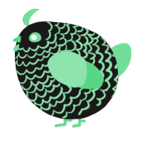 A sable and spring chicken with a lace pattern