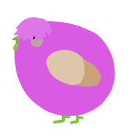 A orchid and beige chicken