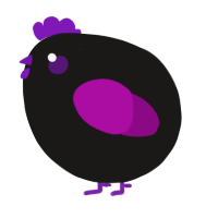 A sable and plum chicken