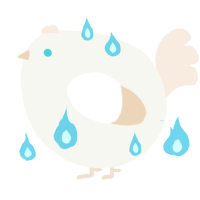 A white and cream chicken