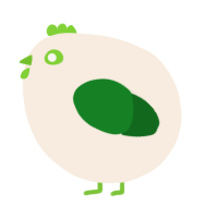 A cream and leaf chicken
