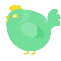 A spring chicken with a neck-speckle pattern