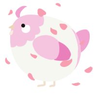 A white and pink chicken with a head pattern