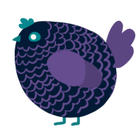 A tumblr and overcast chicken with a lace pattern