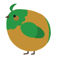 A gold and viridian chicken with a head pattern
