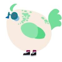 A cream and spring chicken with a neck-speckle pattern