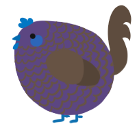 A overcast and bark chicken with a lace pattern