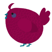 A maroon chicken with a lace pattern
