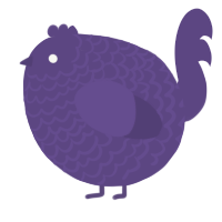 A overcast chicken with a lace pattern