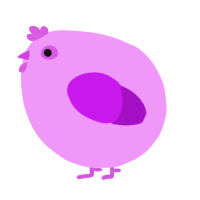 A lavender and amethyst chicken