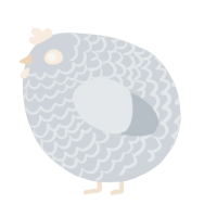A mist chicken with a lace pattern