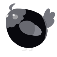 A white and ash chicken with a head pattern