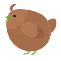 A brown chicken with a head pattern