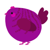 A plum and wine chicken with a half-bar pattern