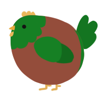 A russet and leaf chicken with a head pattern