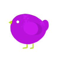 A amethyst chicken with a neck-speckle pattern