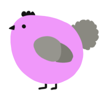 A lavender and ash chicken