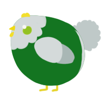 A leaf and silver chicken with a head pattern