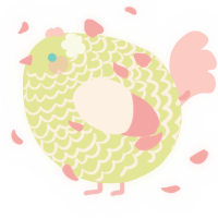 A lemon and rose chicken with a lace pattern