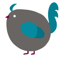 A grey and sea chicken