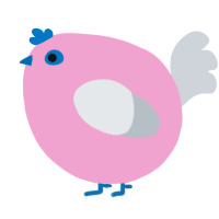 A pink and mist chicken