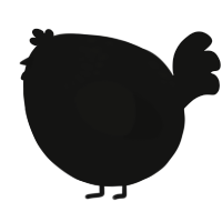 A black chicken with a neck-speckle pattern