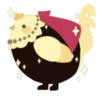 A black and honey chicken with a head pattern