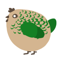 A beige and leaf chicken with a half-lace pattern