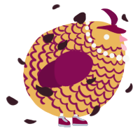 A honey and wine chicken with a lace pattern