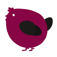A maroon and sable chicken