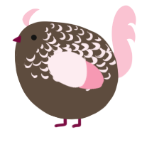A bark and rose chicken with a half-lace pattern