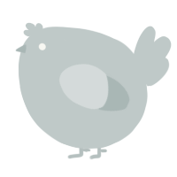 A silver chicken