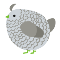 A mist and ash chicken with a lace pattern
