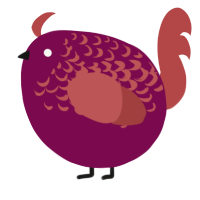 A wine and red chicken with a half-lace pattern